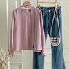 New Arrivals Open Run Women Chiffon Shirring Long Sleeve Blouse