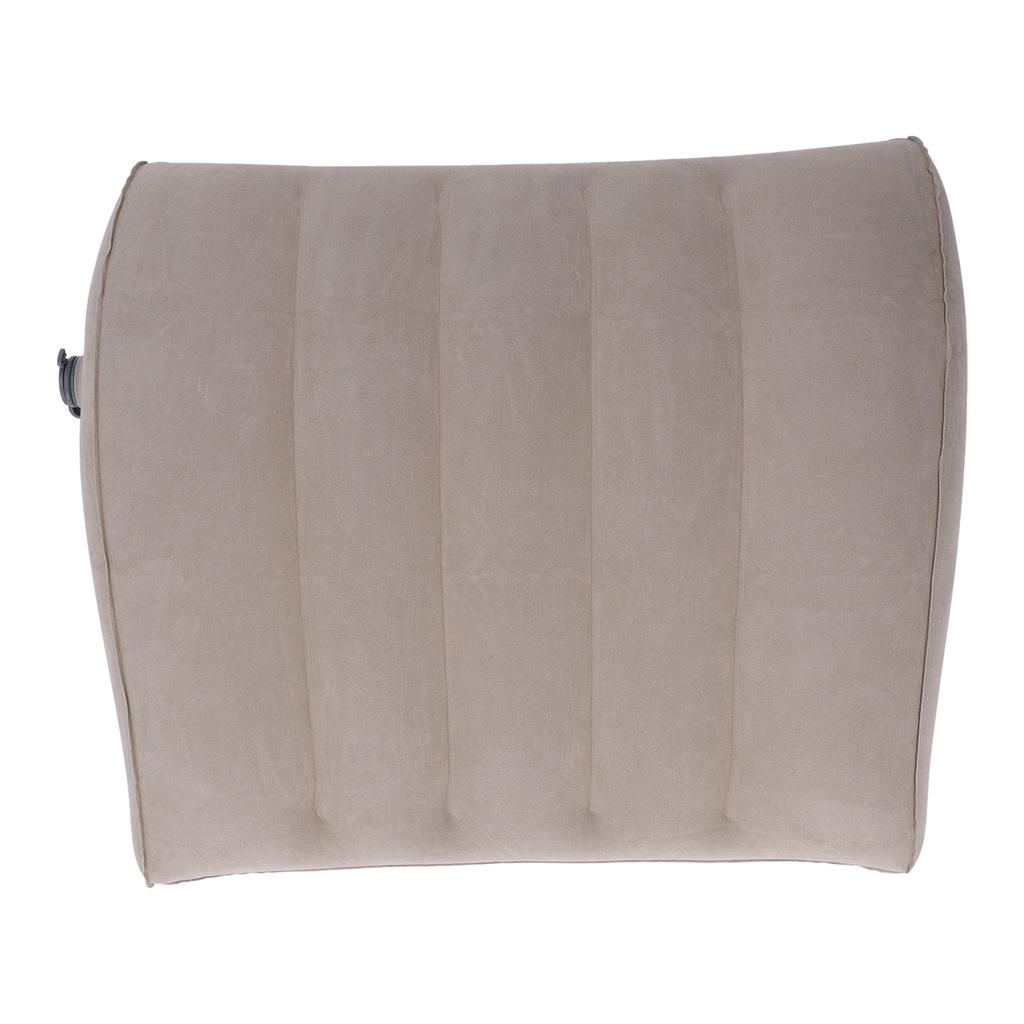 Inflatable Lumbar Pillow Portable Inflatable Lumbar Support Pillow for Car Office Travel Gray