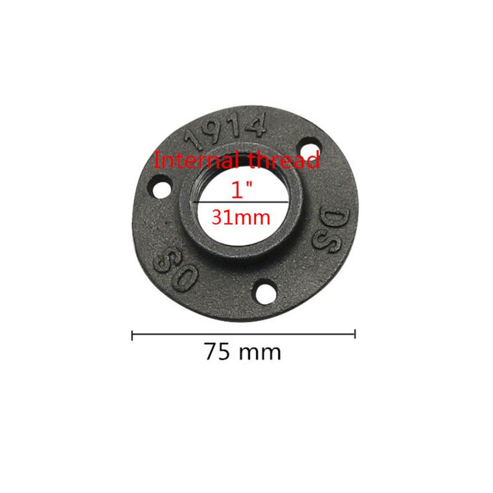 1 шт. 1/2 "3/4" 1 "черный декоративный фланец из ковкого чугуна для пола/стены из ковкого чугуна, фитинги для труб, принадлежности для украшения сада