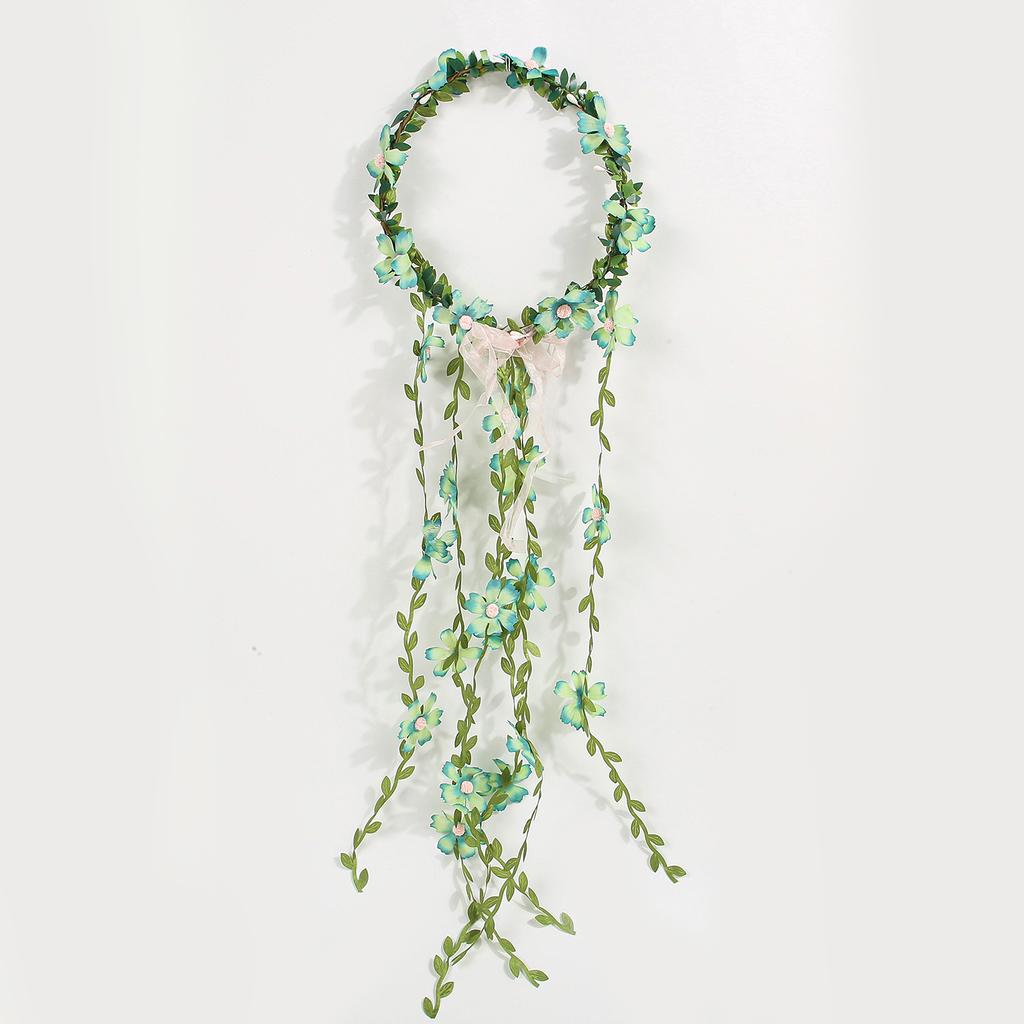 Богемная корона-ободок из ротанга с цветочными лозами для невесты, свадебные аксессуары, цветочный венок для девочек, повязка на голову для причесок, головной убор