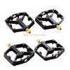 Bicycle Gold Pedals 3 Bearings Aluminum Alloy Platform Adjustable Grip BMX MTB Pedals Bike Accessories