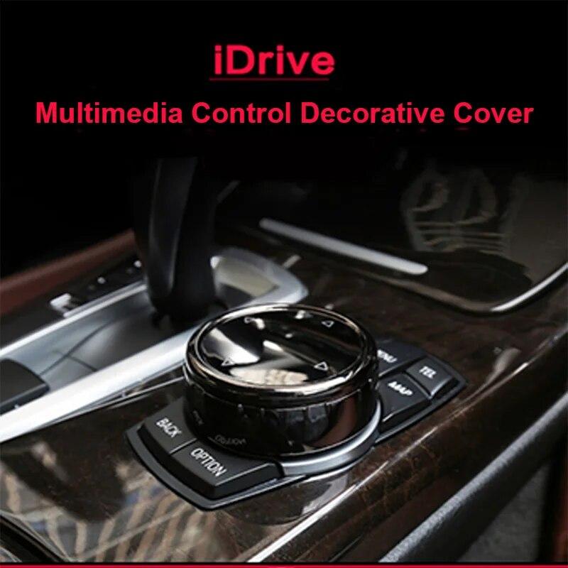 Car Multimedia Button Cover Ceramic Knob Frame Trim for BMW 3 5 Series E90 F10 F20 F30 E Chassis CIC NBT EVO System Accessories