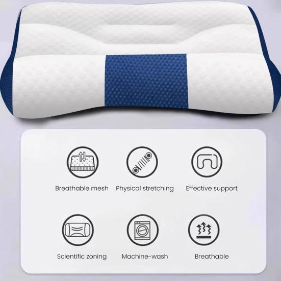 Подушка для шеи из пены с эффектом памяти для снятия напряжения в шее, регулируемая ортопедическая подушка-сэндвич, мягкая дышащая подушка для шеи для всех возрастов
