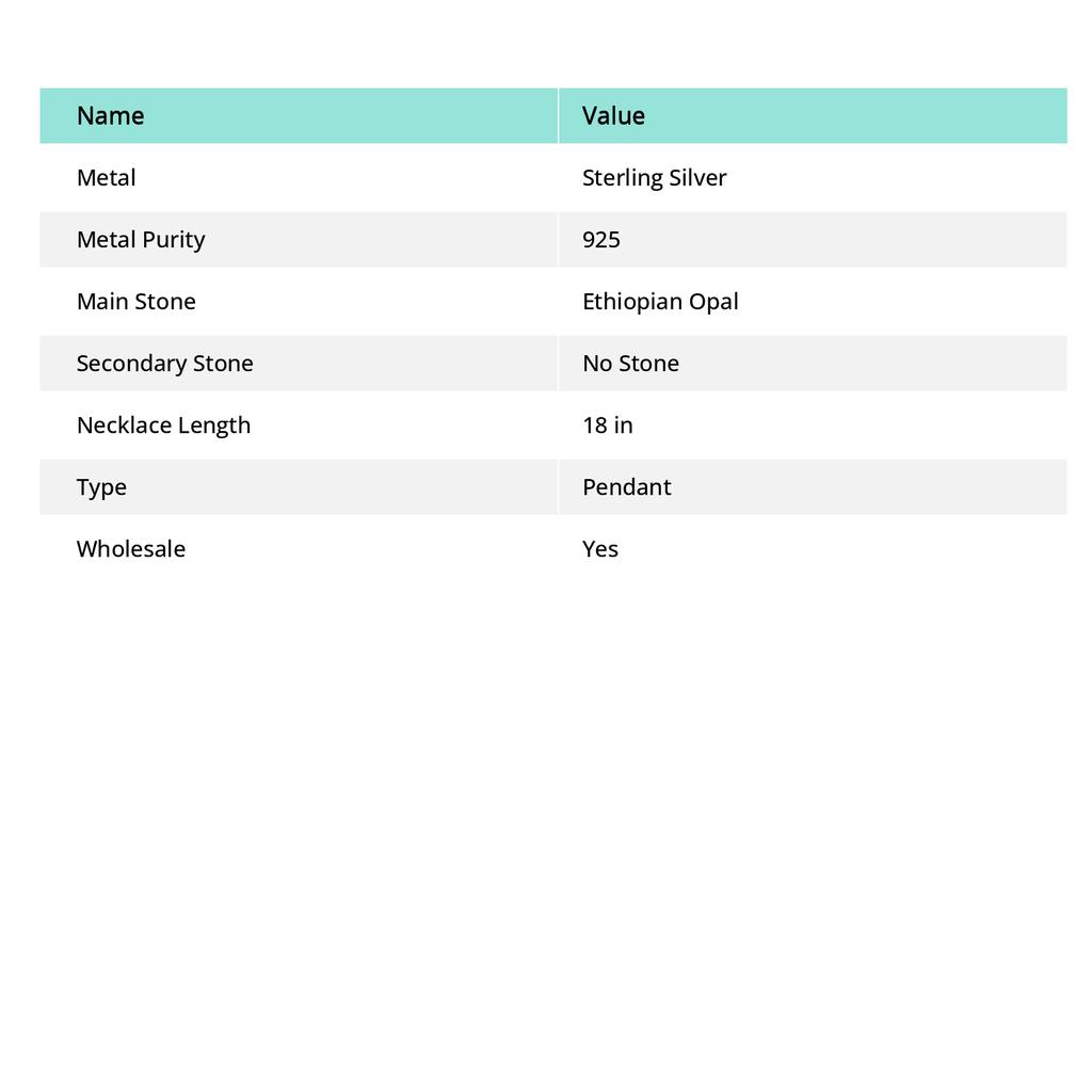 Эфиопский опал драгоценный камень 925 стерлинговое серебро ювелирный кулон 2,13"