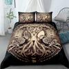 Viking Printed Duvet Set Ancient Myth Themed Bedding Set Three-Piece Set
