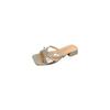 Satin Bow Sandals Silver with Skirt Thick Heel Sandals