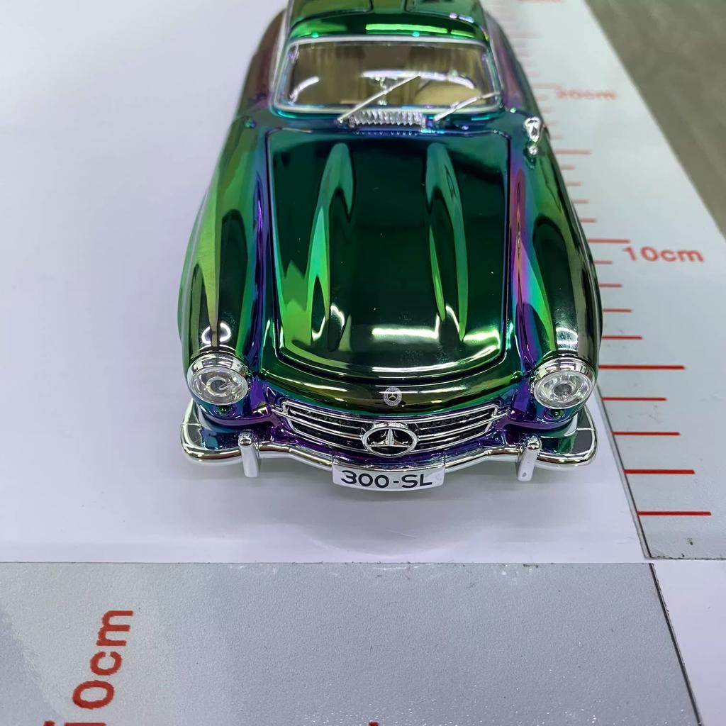 1/24 Scale Benz 300SL Electroplated Version Alloy Car Diecast Metal Model Collect Hobby Model Ornaments Gift For Boys