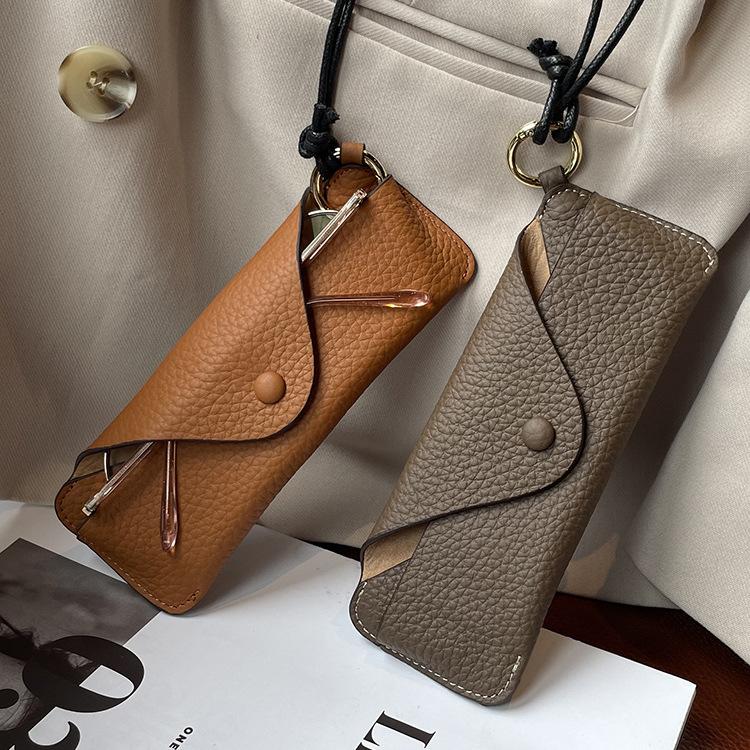 New Genuine Leather Multifunctional Storage Bag Glasses Bag Portable Sunglasses Storage Bag Organizador De Gafas