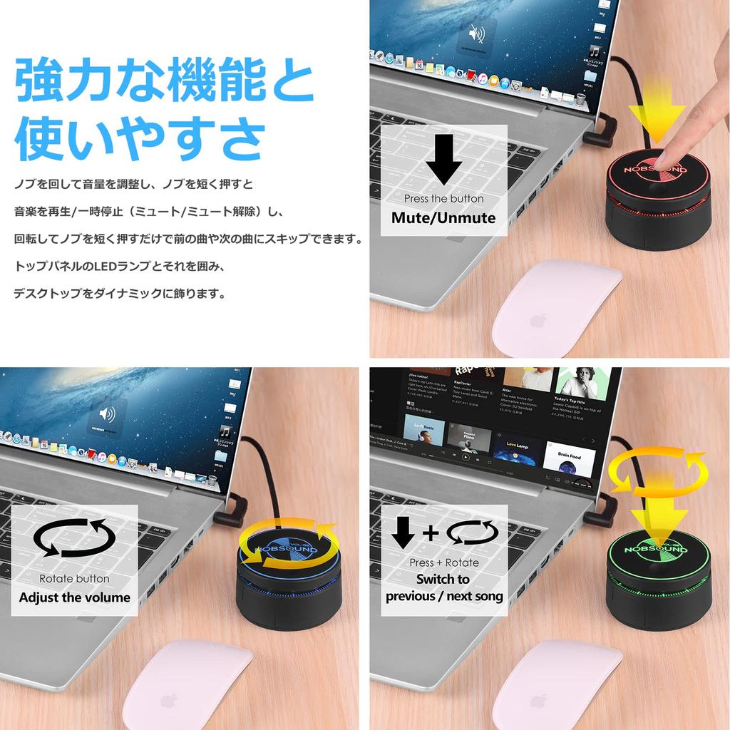 Nobsound Mini Computer Speaker Audio Adjuster VOL Switch USB Volume Controller Vol-02 (Большая ручка)