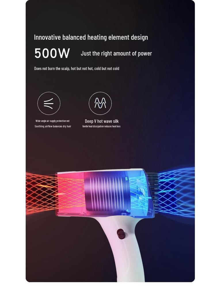 Мощный беспроводной портативный фен с защитой от отрицательных ионов для быстрой сушки