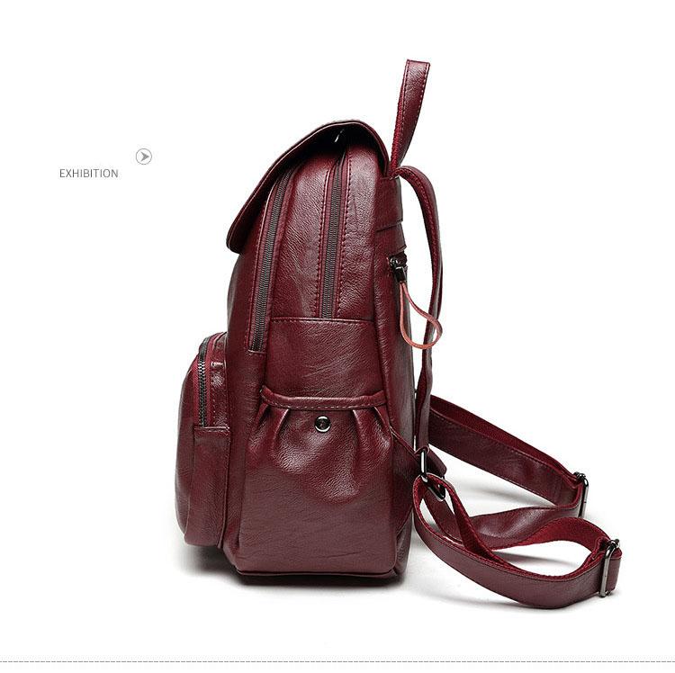 Рюкзак женский повседневный кожаный женский мешок модный портативный женский дорожный студенческий рюкзак