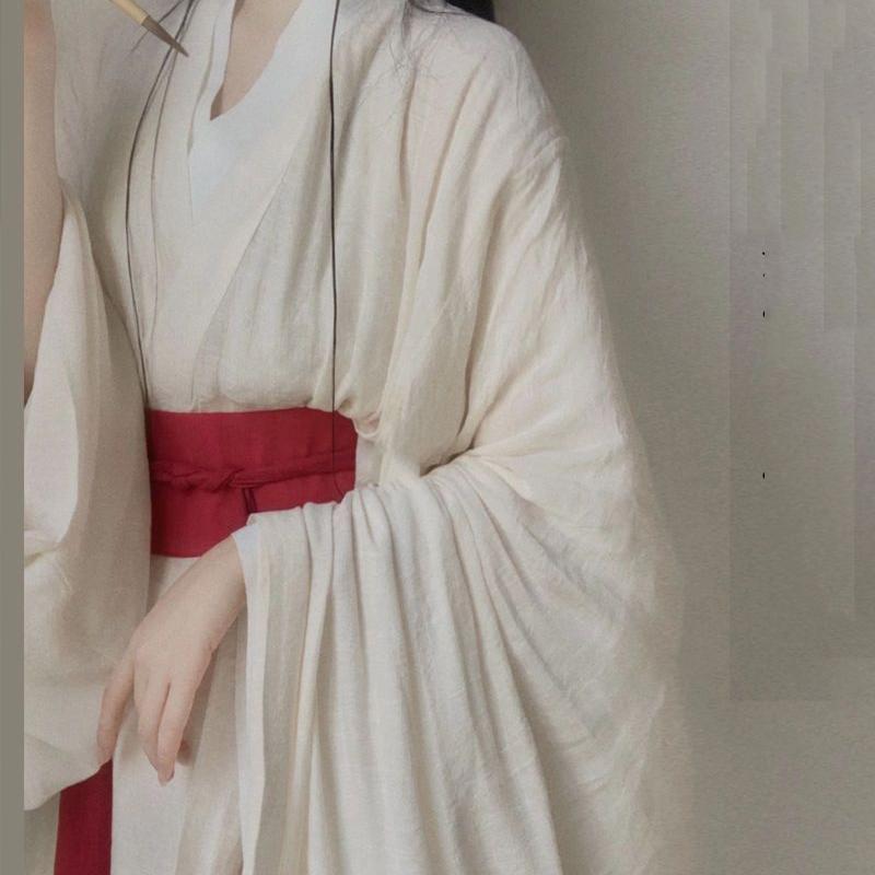 Китайский традиционный ежедневный однотонный костюм Hanfu в стиле династии Вэй и Цзинь Hanfu
