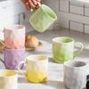 High Value Gradient Mug Souvenir for Women's Water Cups for Home Design Sense Ceramic Cups Couple Breakfast Cups for Gifts