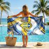 Пляжное полотенце Leeds United Football Мягкое из микрофибры Летнее полотенце Быстросохнущее Впитывающее полотенце для пляжа Бассейна Путешествий