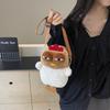 Cartoon Cuckoo Chicken Plush Doll Messenger Bag Cartoon Creative Commuter Bag Migrant Worker Large Capacity Cute Diagonal Span Bag