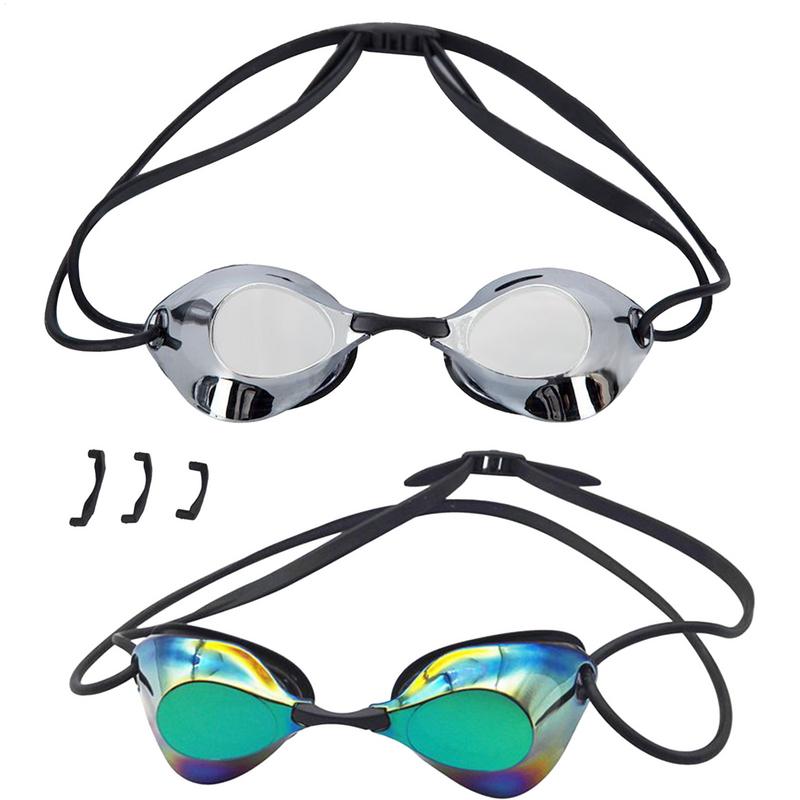 Adult Swimming Goggles Portable Electroplating Kids Goggles Professional Pool Gear No Leaking Surfing Eyewear Eye Protection