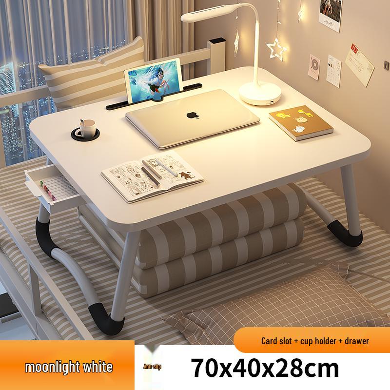 Compact Folding Bedside Table - Study Desk & Laptop Stand