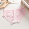 Women's Cotton Underwear Low Rise Antibacterial Underpants Sexy Hollow Lace Girls' Large Briefs