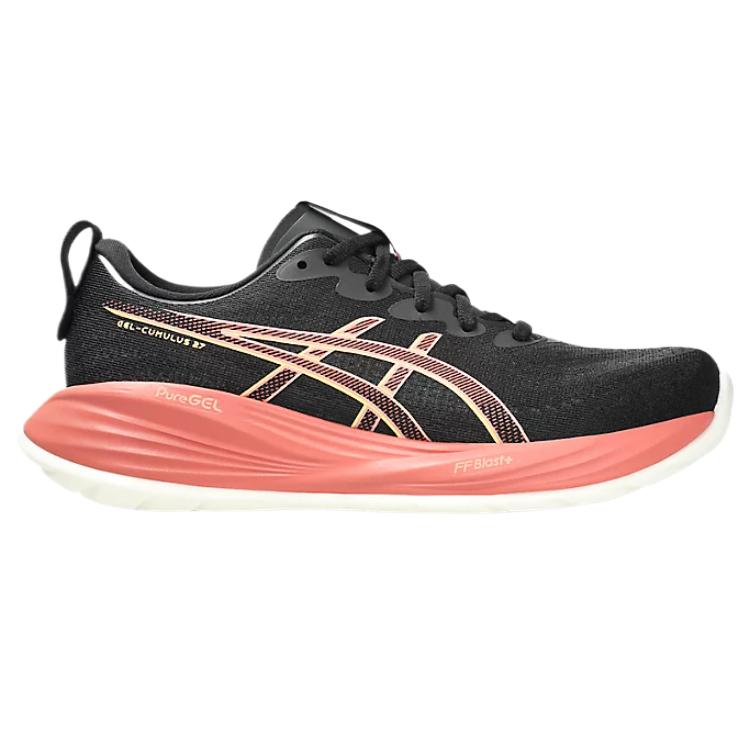 Asics Gel-Cumulus 27 Модные Минималистичные Тренд Аэстетика Низкие Кроссовки для Бега Женские кроссовки Черный 1012B772-003