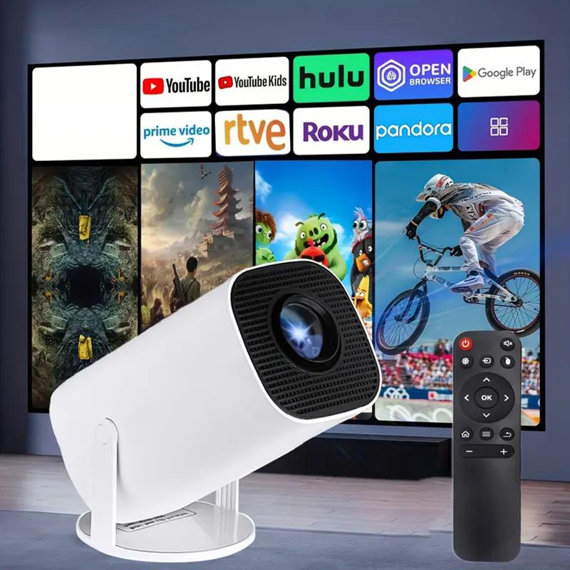 Портативный проектор 4K HD Android 11 Wifi6 260ANSI Allwinner H713 BT5.0 1080P 1280*720P Видео Кинотеатр Уличные Портативные Прожекторы