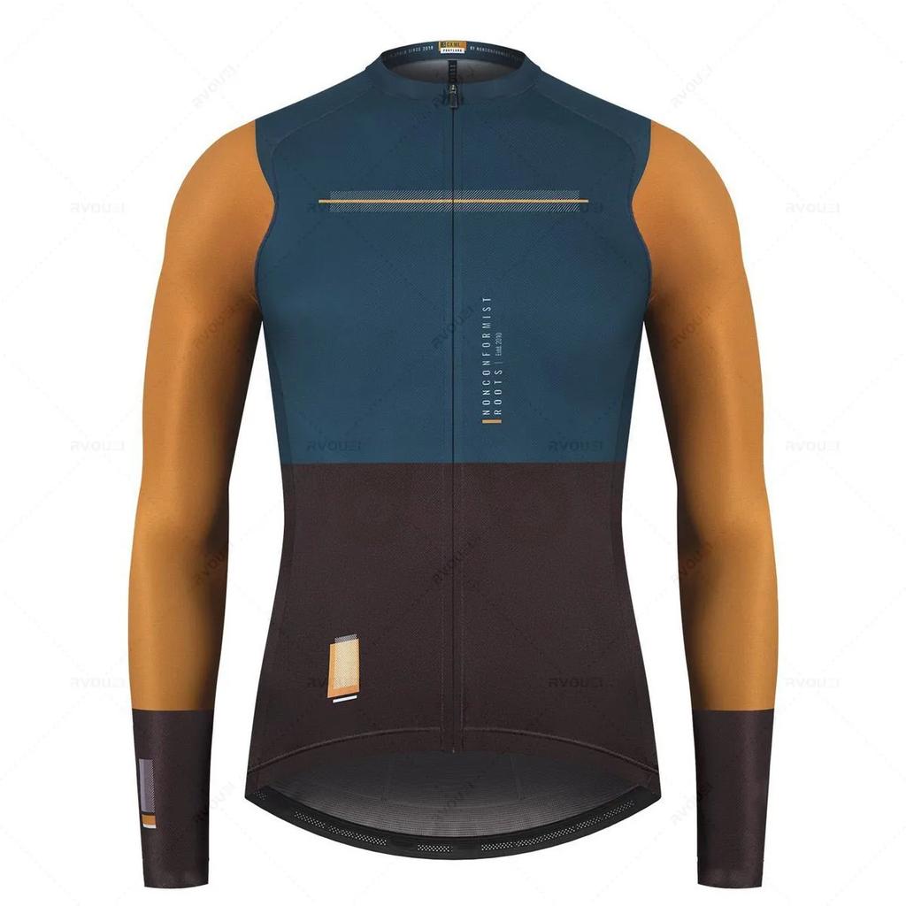 New Spring Autumn Men's Cycling Jersey Long Sleeve Mtb Sport Riding Shirt Quick Drying Cycle Clothing Jacket Maillot Ciclismo