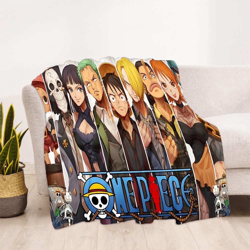 1 шт. Персонажи One Piece Наружное одеяло Легкое фланелевое, Мягкое и теплое, Всесезонное использование для дивана, улицы, кемпинга, гостиной, офиса85