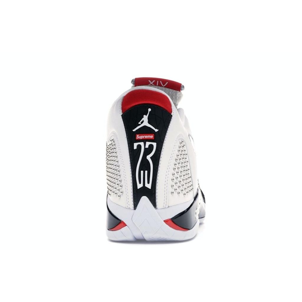 Supreme X Air Jordan 14 Retro White Men Sneakers University-Red Black BV7630-106