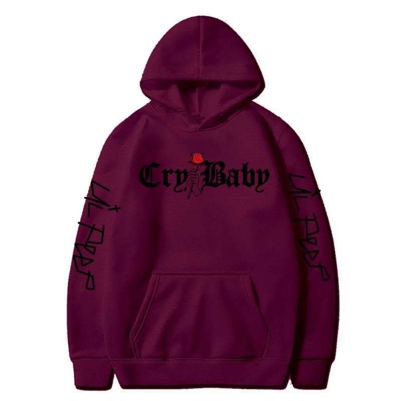 Мужские толстовки 2021 Lil.Peep Rose Cry Baby Hoodie