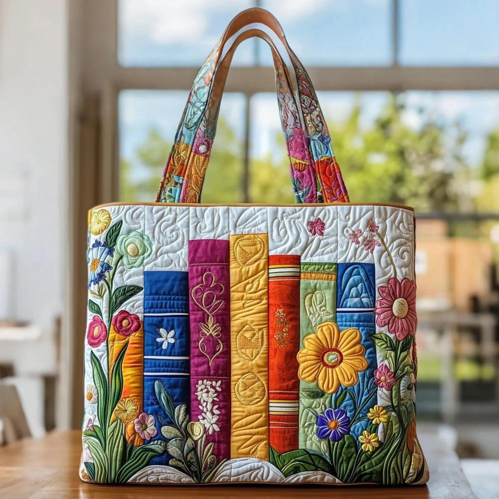 Винтажная женская стеганая сумка-тоут Легкая с 3D-печатью Узоры Холщовая сумка через плечо Большой вместимости Хлопковая сумка для покупок Женская Девушка