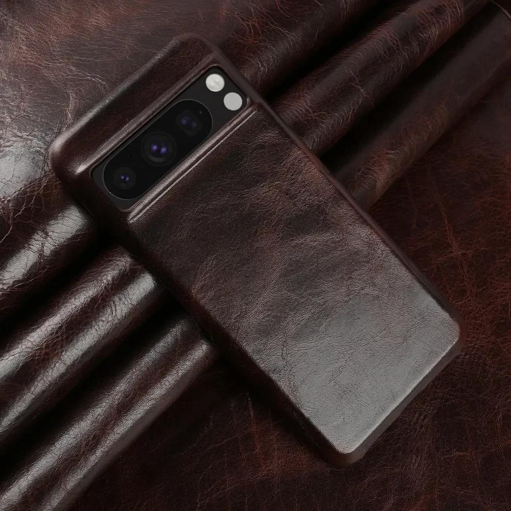 Премиальный чехол из натуральной коровьей кожи для Google Pixel 8 Pro 7 6Pro 7A 6A 5A, защитный корпус-задняя крышка funda capa