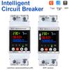 WiFi Smart Switch Tuya Energy Meter Auto Protector 63A Circuit Breaker Timer with Adjustable Voltage Current Leakage Protection