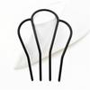 Women Hair Insert Comb Messy Bun Hair Pin Metal Wave Shape Hair Fork For Part*eh