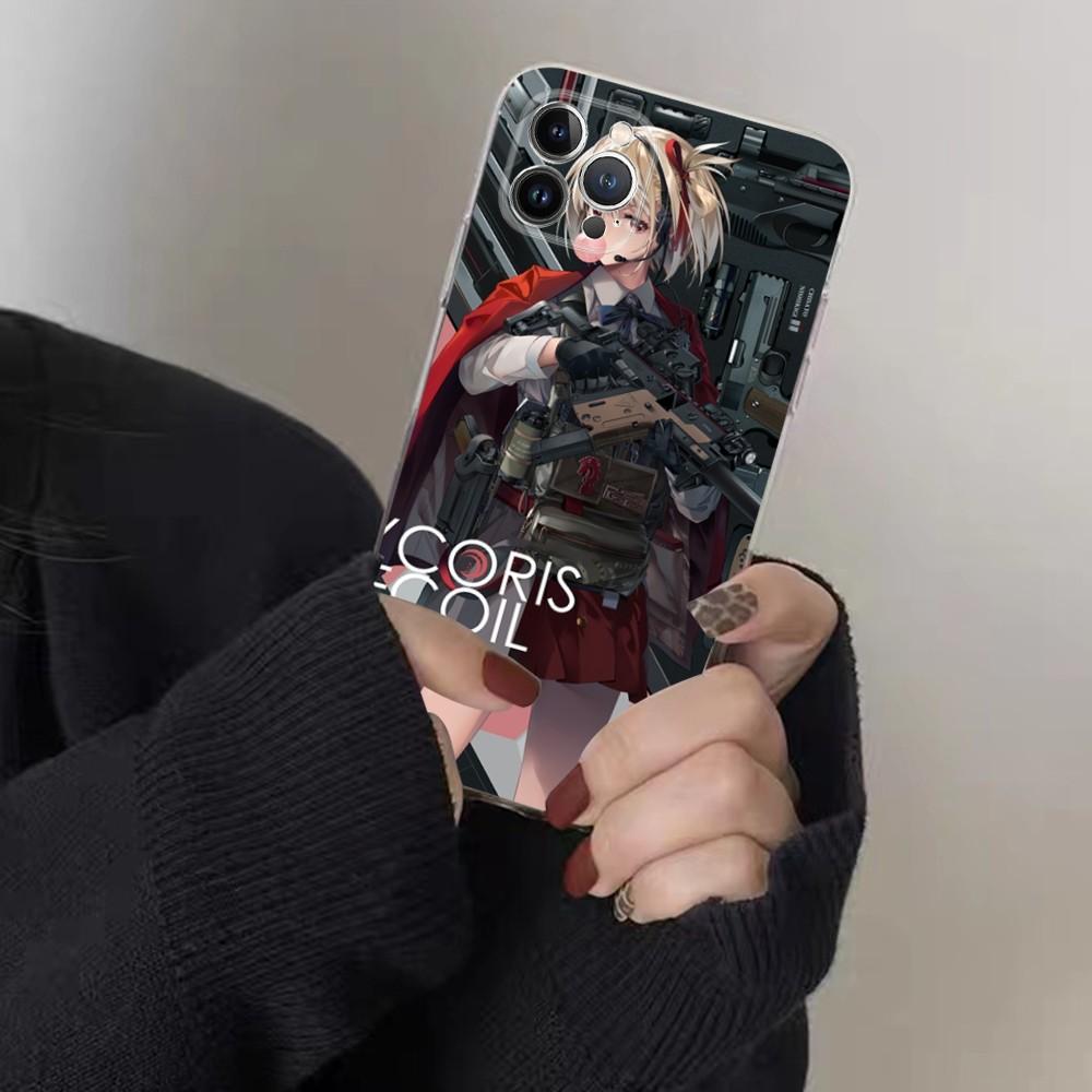 Чехол для телефона аниме Lycoris R-Recoil для iPhone 15 8 7 6 6S Plus X SE 2020 XR XS 14 11 12 13 Mini Pro Max