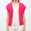 Vibrant Pink Knit Vest Woman