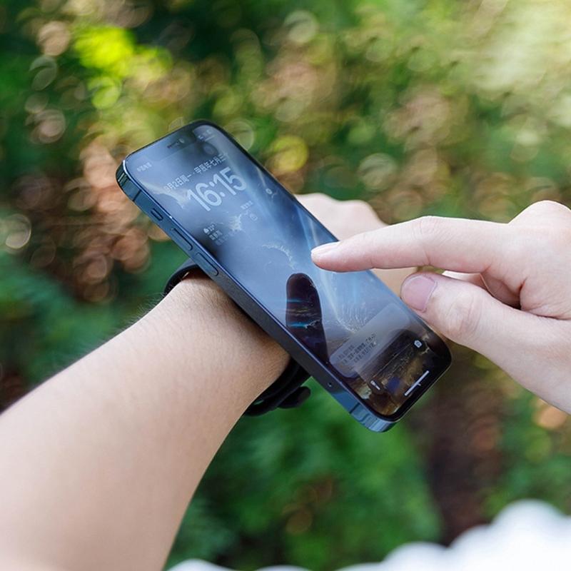 24cm/28cm Wrist Strap Phone Holder for Phone 16 15 14 Magnetic Wristband Phone Holder Armband Stand Easy To Disassemble