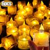 6/1Pcs LED Electronic Candle Battery Operated Flameless Tea Lights Wedding Christmas Birthday Party Decoration Candle Table Lamp