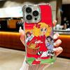Candy 90s Cartoon Plating Phone Case For Iphone 16 17 Pro Max Air 16E 14 15 Plus 12 13 Mini Anti-Fall Airabag Cover
