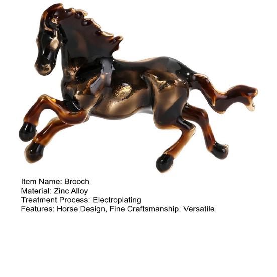 Брошь-булавка Год Лошади по китайскому зодиаку Брошь Винтажная Зодиакальная Брошь Свитера Шляпы Сумки Значок Украшение для одежды