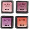Assortment of Ink Pads - Pink - 3.5 X 3.5 Cm - 4 Pcs