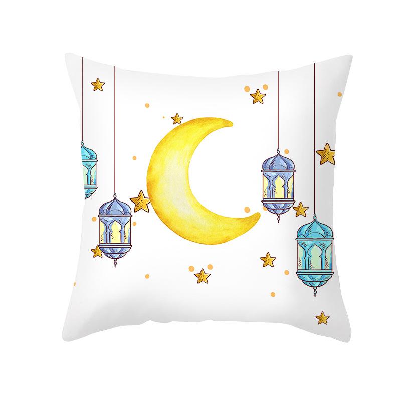 New Moon Pillow Case Peach Skin Printed Home Fabric Living Room Sofa Cushion Cover Bedroom Pillow Cover
