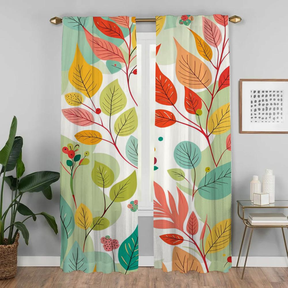 Плотные шторы для гостиной, цветочные шторы для комнаты, 2-х панельные шторы для перегородок, домашний интерьер, шторы для кухни, элегантные