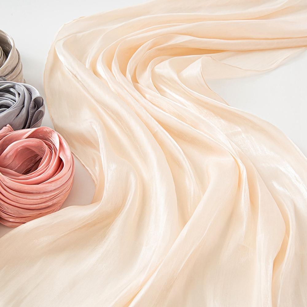 Luxury Chiffon Hijabs Breathable Women Cool Satin Smooth Crepe New Head Wrap