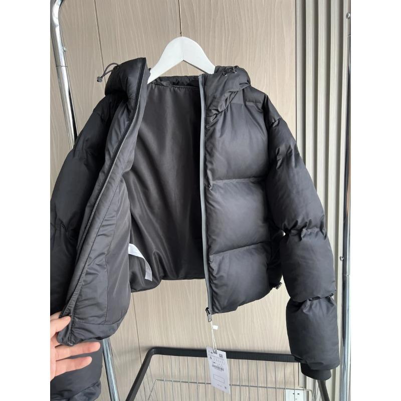 Женская короткая куртка с капюшоном из плотного хлопка, спортивное пальто из прессованной резины