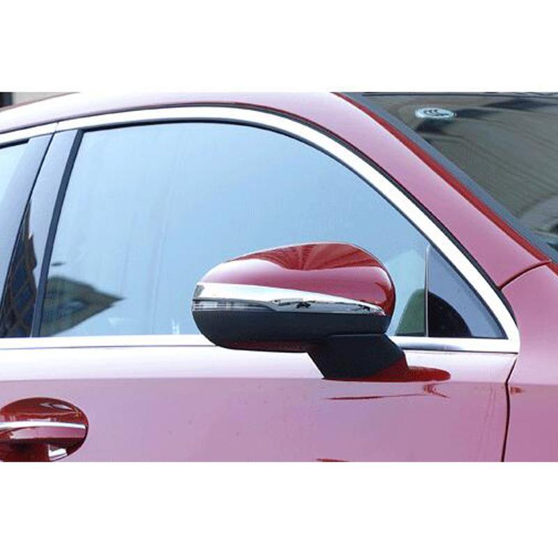 For Mercedes Benz A Class W177 A180 A200 A250 Back Rear View Mirror Cover Stick Trim Frame Eyebrow 2PCs
