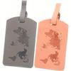 Набор из 2 бирок для багажа с картой мира, дорожные бирки для чемоданов и сумок, которые легко обнаружить и идентифицировать