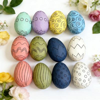12 шт. Пенопластовые пасхальные яйца для поделок, DIY раскрашивания, искусственные яйца для Пасхи, Рождества, праздничного искусства, изготовления поделок, школьных проектов