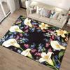 Floral Pattern Carpet with Calla Lilies and Colorful Flowers Design Suitable for use as an anti-slip for living room bedroom sofas