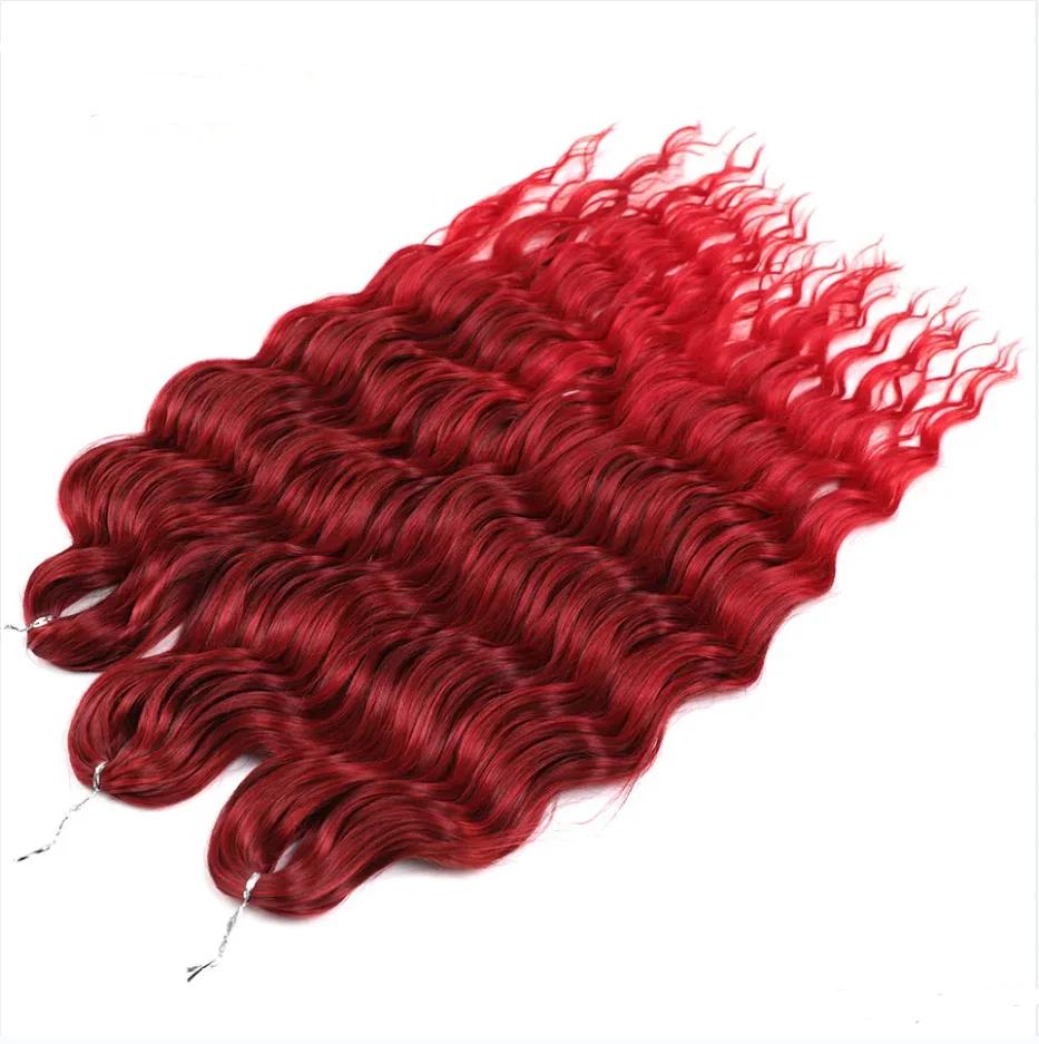 Rebecca Anna Curly Wig Loose Deep Water Wave Synthetic Crochet Braiding Hair Extensions  Soft for Ombre Hairpieces