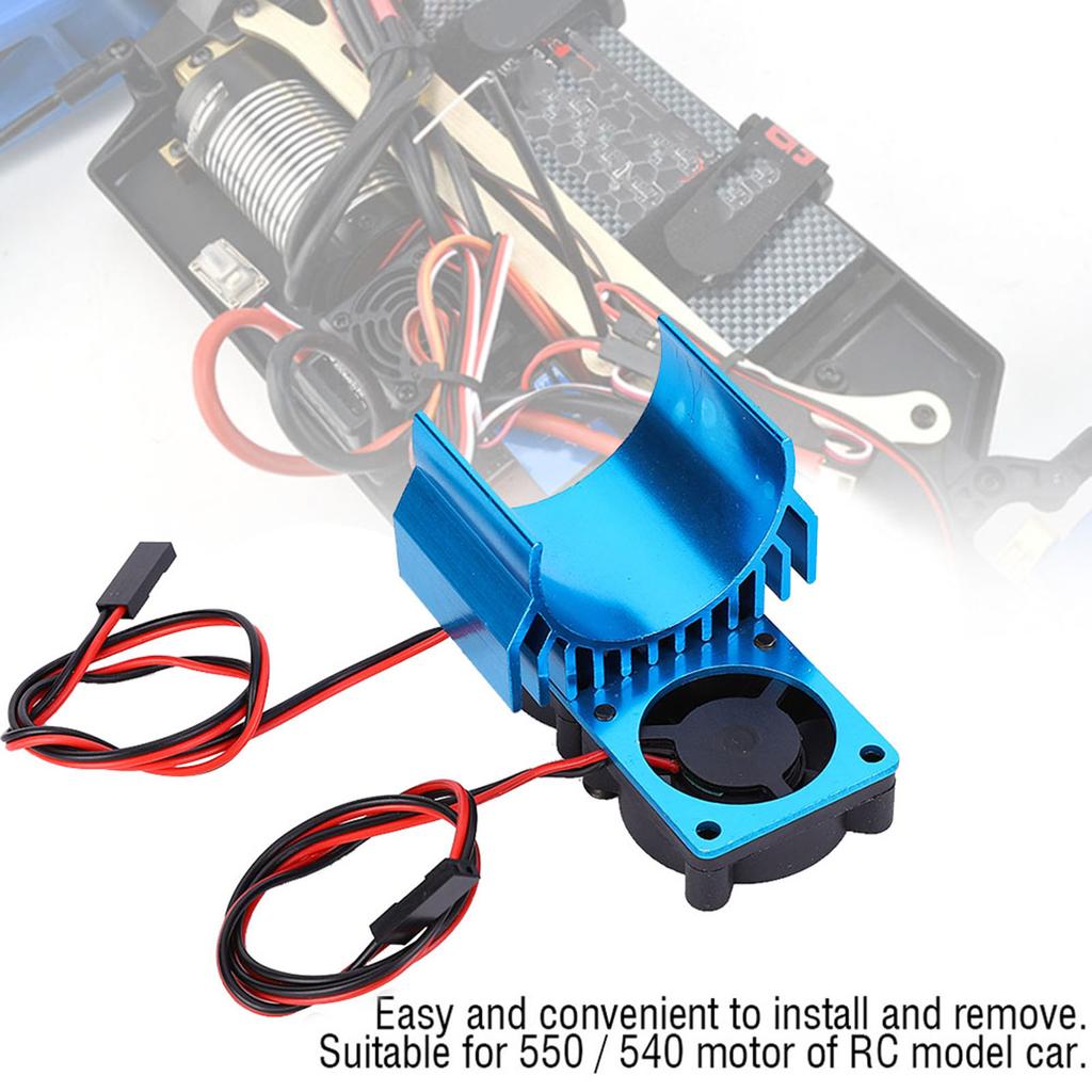 540 550 Motor Twin Cooling Fan Heat Sink With for 1 10 Scale Electric RC Car