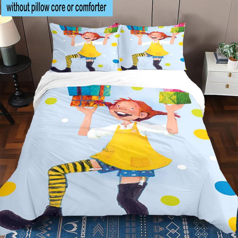 3PCS Pi-ppi And Horse Friendship 3pcs Bedding,Including 3PCS Duvet Cover And 2pcs Pillowcases Perfect for Christmas,Ideal for Bedroom, Dormitory